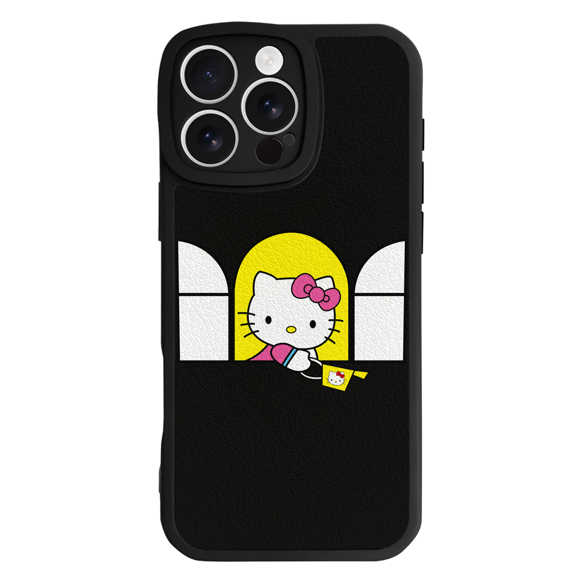 （画像用） Hello Kitty ハローキティ 【iPhone 16シリーズ対応】シリコンスマホケース（レザー調） 材質：シリコン